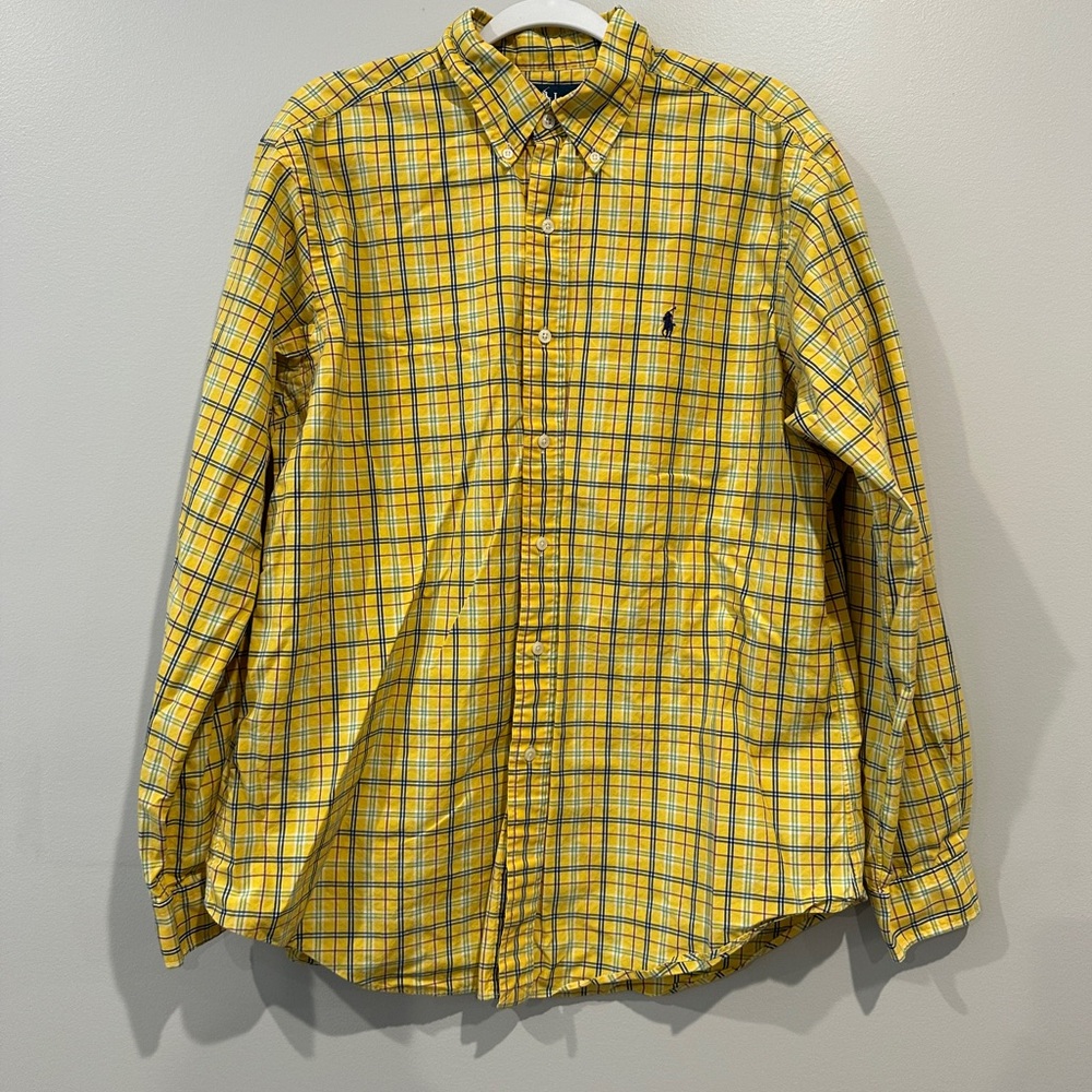 Men’s Ralph Lauren Yellow Plaid Button-Down Shirt